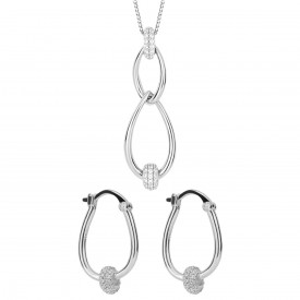 Strieborný set náušnice +  náhrdelník Fiorelli Silver